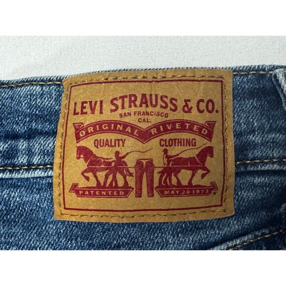 Levi's Women's Ribcage Straight Ankle Blue Denim Jeans - Size 31x27 (31x26) - Picture 4 of 8